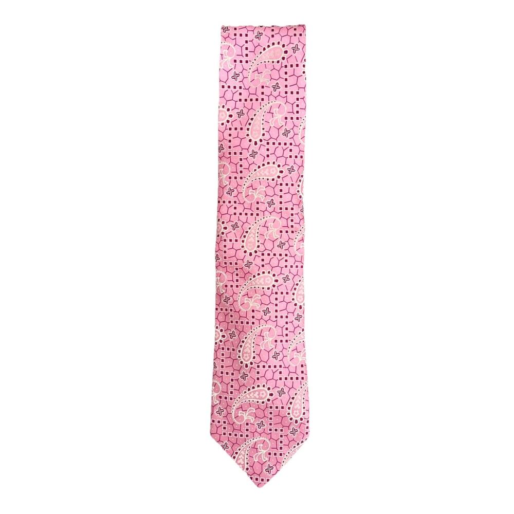 ROBERT TALBOTT Best of Class Pink Paisley Silk Tie Made in USA 3.50" MSRP $150
